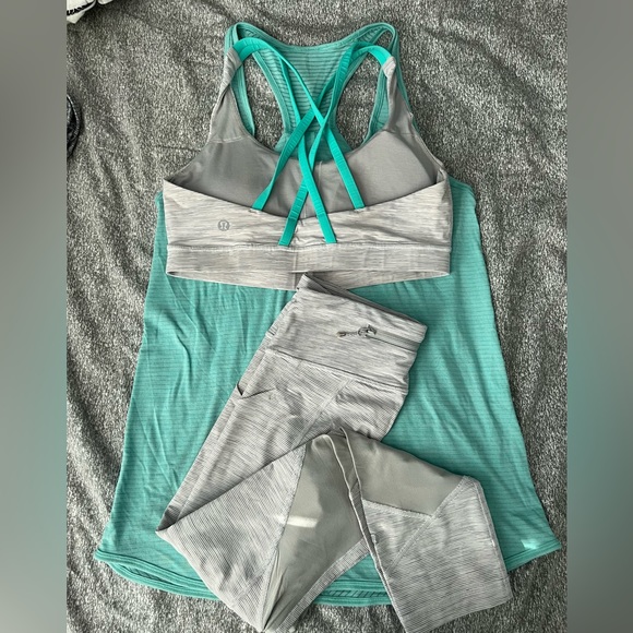 Lululemon three piece set: Speed HR tight, Energy Bra and Swift Tank - Picture 1 of 3